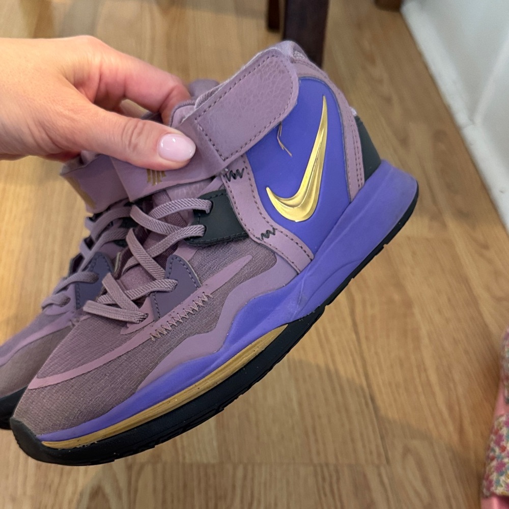 Nike kids Purple and Gold Sneakers Kyrie Irving
